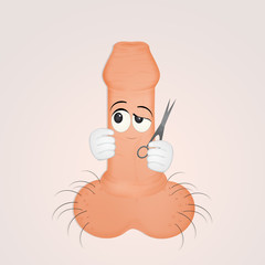 Sticker - funny illustration of circumcision