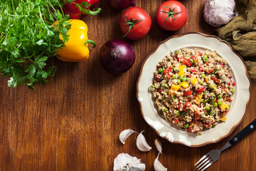 Wall Mural - Bulgur salad with vegetables