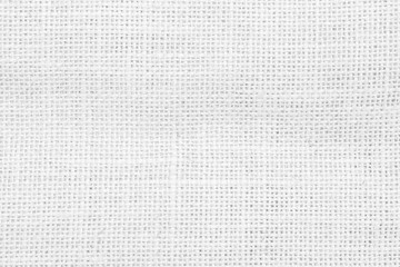 Wall Mural - hessian jute sackcloth woven burlap flax texture background in white color