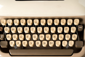 Poster - Close up of retro style typewriter in studio