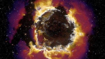 Wall Mural - Nebula 1001: Traveling through a space nebula.