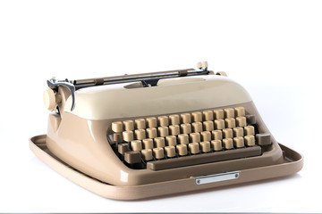 Poster - Retro style typewriter in studio