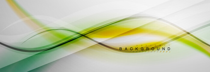 Wall Mural - Smooth flowing wave motion concept background