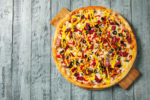 Hot Homemade Meat Pizza Ready To Eat Buy This Stock Photo And Explore Similar Images At Adobe Stock Adobe Stock