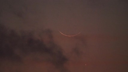 tokyo,japan-september 9, 2018: the new moon and mercury