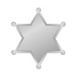 © barks - ranking medal icon / silver ( sheriff badge) .No text.