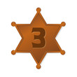 © barks - ranking medal icon / bronze ( sheriff badge)