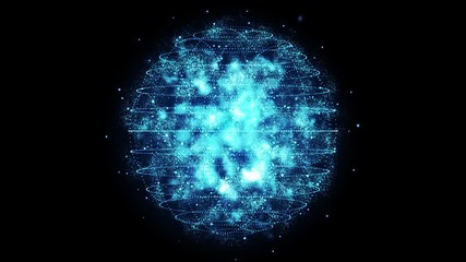 Poster - Spin Planet Particle Graphic Animation Background