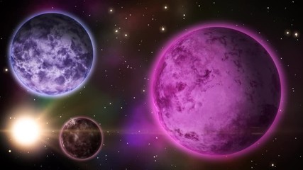 Wall Mural - Planets from another galaxy. Loop.