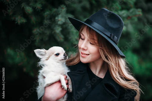 Cute Cheerful Beautiful Slim Caucasian Girl Blonde With Long Hair