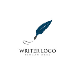 writer logo, feather logo for law