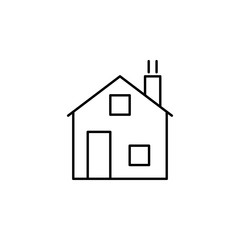 Poster - house icon. Element of architecture icon for mobile concept and web apps. Thin line house icon can be used for web and mobile