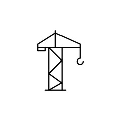 Poster - crane icon. Element of architecture icon for mobile concept and web apps. Thin line crane icon can be used for web and mobile