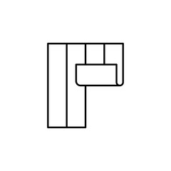 Poster - wallpaper icon. Element of architecture icon for mobile concept and web apps. Thin line wallpaper icon can be used for web and mobile