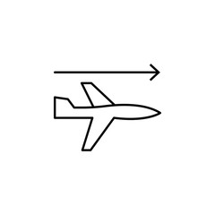 Poster - aircraft airplane icon. element of arrow and object icon for mobile concept and web apps. thin line 