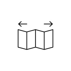 Poster - collapsible expand icon. Element of arrow and object icon for mobile concept and web apps. Thin line collapsible expand icon can be used for web and mobile