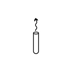 Poster - tube experiment icon. Element of arrow and object icon for mobile concept and web apps. Thin line tube experiment icon can be used for web and mobile