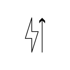 Poster - charging energy icon. Element of arrow and object icon for mobile concept and web apps. Thin line charging energy icon can be used for web and mobile