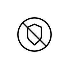 Poster - prohibition of protection icon. Element of prohibition sign for mobile concept and web apps icon. Thin line icon for website design and development, app development. Premium icon
