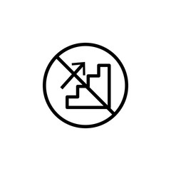 Poster - ban goes up icon. Element of prohibition sign for mobile concept and web apps icon. Thin line icon for website design and development, app development. Premium icon