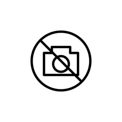 Poster - camera ban icon. Element of prohibition sign for mobile concept and web apps icon. Thin line icon for website design and development, app development. Premium icon