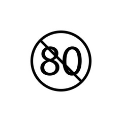 Poster - prohibition of speed icon. Element of prohibition sign for mobile concept and web apps icon. Thin line icon for website design and development, app development. Premium icon
