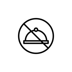 Poster - ban of food icon. Element of prohibition sign for mobile concept and web apps icon. Thin line icon for website design and development, app development. Premium icon