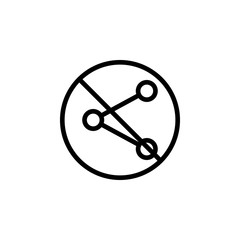 Poster - share prohibition icon. Element of prohibition sign for mobile concept and web apps icon. Thin line icon for website design and development, app development. Premium icon