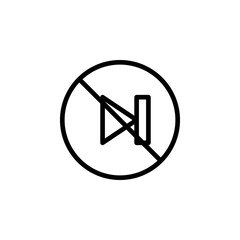 Poster - ban start icon. Element of prohibition sign for mobile concept and web apps icon. Thin line icon for website design and development, app development. Premium icon