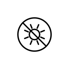 Poster - ban on light icon. Element of prohibition sign for mobile concept and web apps icon. Thin line icon for website design and development, app development. Premium icon
