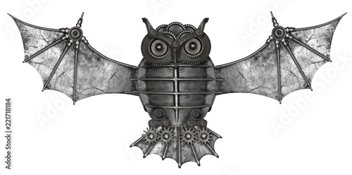 Photo  Steampunk style owl