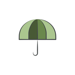Poster - Umbrella colored hand drawn icon. Element of autumn icon for mobile concept and web apps. Hand drawn colored Umbrella can be used for web and mobile
