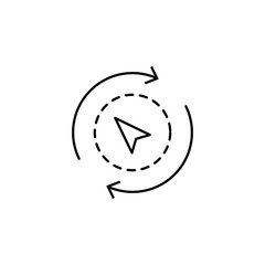 Poster - compass icon. Element of business icon for mobile concept and web apps. Thin line compass icon can be used for web and mobile