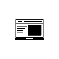 Aufkleber - laptop icon. Element of simple icon. Premium quality graphic design icon. Signs and symbols collection icon for websites, web design, mobile app
