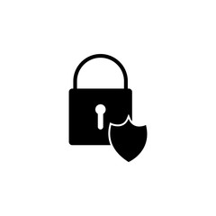 Aufkleber - lock shield icon. Element of simple icon. Premium quality graphic design icon. Signs and symbols collection icon for websites, web design, mobile app