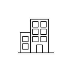 Aufkleber - building icon. element of building and landmark outline icon for mobile concept and web apps. thin l