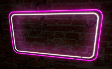 Wall Mural - Neon background on wall