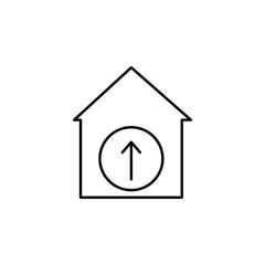 house chart icon. Element of building and landmark outline icon for mobile concept and web apps. Thin line house chart icon can be used for web and mobile