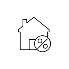 Aufkleber - house favorite icon. Element of building and landmark outline icon for mobile concept and web apps. Thin line house favorite icon can be used for web and mobile