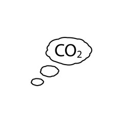 Aufkleber - Carbon dioxide outline icon. Element of ecology icon for mobile concept and web apps. Thin line Carbon dioxide can be used for web and mobile