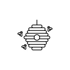 Poster - hive icon. Element of autumn icon for mobile concept and web apps. Thin line hive icon can be used for web and mobile