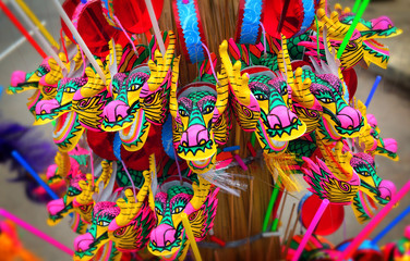 colorful dragon plastic toy