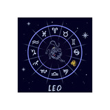 Fototapeta Big Ben - Leo astrological horoscope sign. Vector illustration