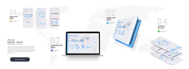 Leinwandbilder - Web site template. Forex market. Binary option. Online statistics and data Analytics.Digital money market, news and investment, finance and trading. Perfect for web design, banner and presentation.