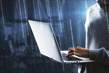 Leinwandbilder - Hacking, computing and software concept