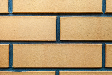 Yellow brick wall texture background