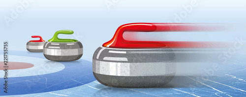 Fotografía Stones for curling sport game