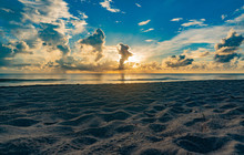 Sunrise On The Beach At Fort Pierce, Florida