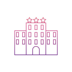 Poster - three star hotelicon in Nolan style. One of web collection icon can be used for UI, UX