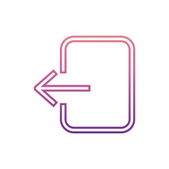 Poster - exit signicon in Nolan style. One of web collection icon can be used for UI, UX